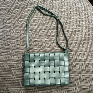 Anthropologie | Lindy Woven Clutch in Mint Green